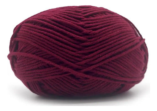Lana Milk Cotton 50grs (4 Hebras Dobles 2mm) 90mts Aprox.