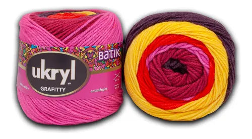 Lana Grafitty Batik 150grs Ukryl