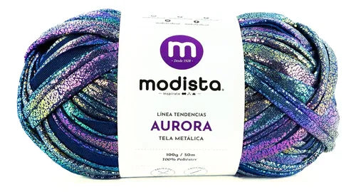Aurora  Tela Metalizada Tipo Trapillo 100gr Modista