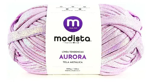 Aurora  Tela Metalizada Tipo Trapillo 100gr Modista