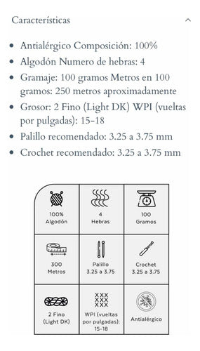 Algodón 100% Orquídea 100grs