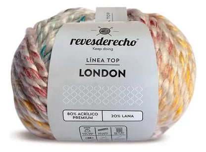 Lana London 100grs Revesderecho Con 20% De Lana.