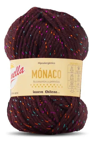 Lana Mónaco 50grs Reginella. Con Lurex Brillante Tornasol