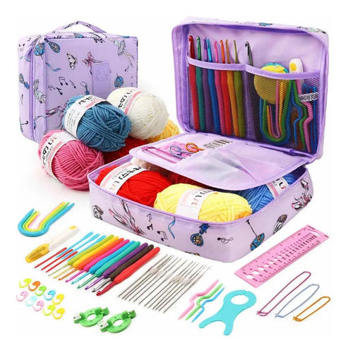 Set De Crochet Con Bolso, Accesorios , Todo Para Tejer.