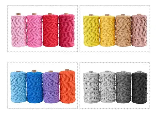 Hilo Algodón Natural Suave Para Macramé 4mm 100 Mts
