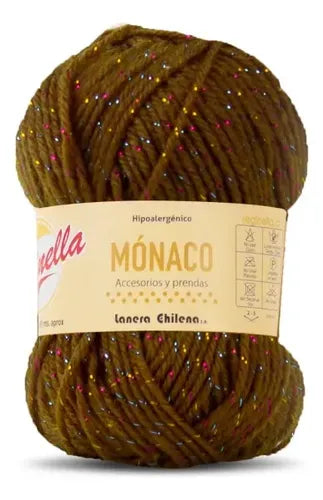 Lana Mónaco 50grs Reginella. Con Lurex Brillante Tornasol