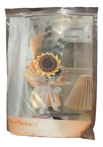 Set Para Tejer Amigurumi De Girasol Todo Incluido.