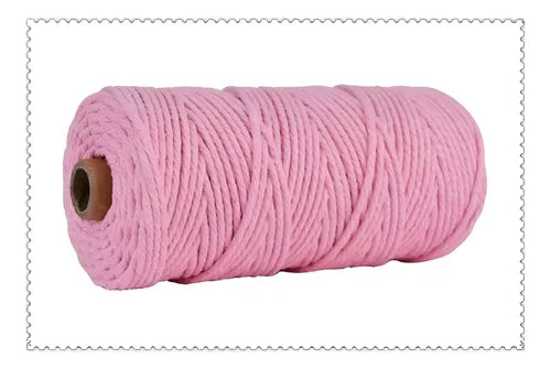 Hilo Algodón Natural Suave Para Macramé 4mm 100 Mts