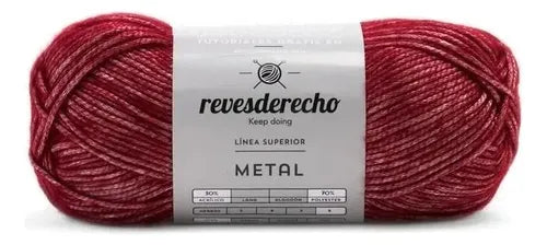 Lana Metal 100grs Revesderecho Efecto Metalizado