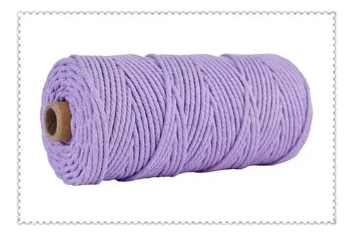 Hilo Algodón Natural Suave Para Macramé 3mm 100 Mts