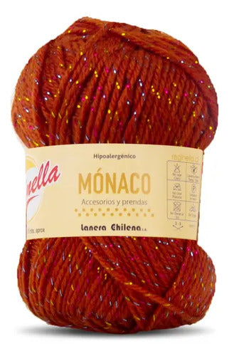 Lana Mónaco 50grs Reginella. Con Lurex Brillante Tornasol