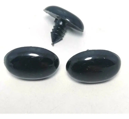 Set 10 Pares Ojos O Nariz Seguridad Ovalados 4x6-15x22 Mm