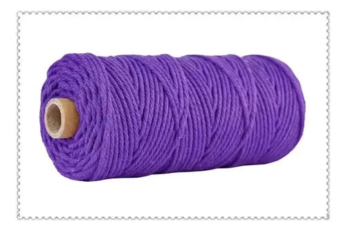 Hilo Algodón Natural Suave Para Macramé 3mm 100 Mts