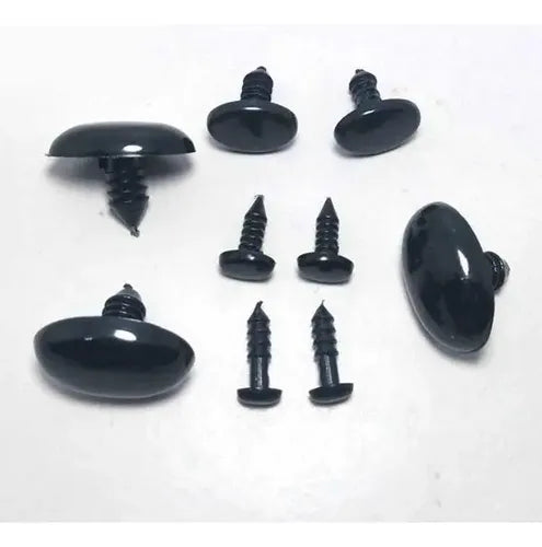 Set 10 Pares Ojos O Nariz Seguridad Ovalados 4x6-15x22 Mm