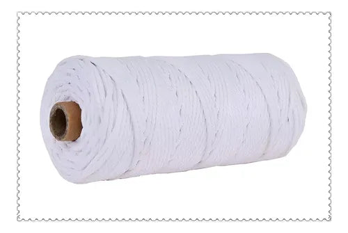 Hilo Algodón Natural Suave Para Macramé 4mm 100 Mts