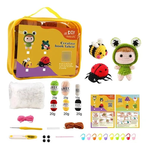 Set Para Tejer Amigurumis Con Todos Los Materiales Incluidos