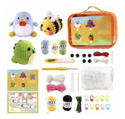 Set Para Tejer Amigurumis Con Todos Los Materiales Incluidos