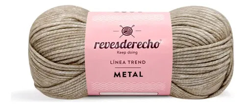 Lana Metal 100grs Revesderecho Efecto Metalizado