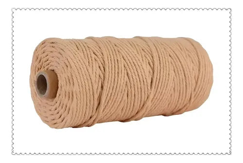 Hilo Algodón Natural Suave Para Macramé 3mm 100 Mts