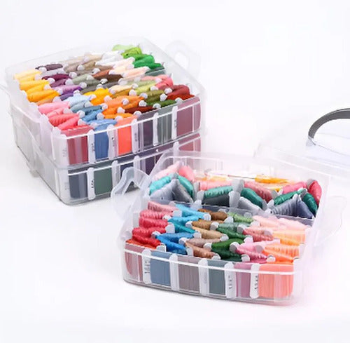 Kits Hilos Para Bordar Con Organizador Y Herramientas