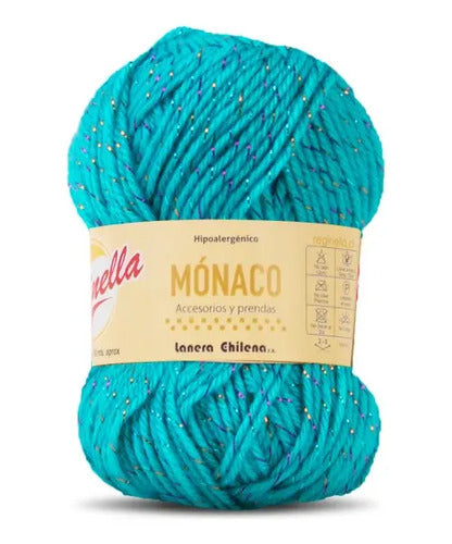 Lana Mónaco 50grs Reginella. Con Lurex Brillante Tornasol
