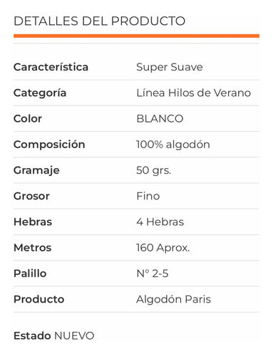 Algodón Paris 50grs Reginella