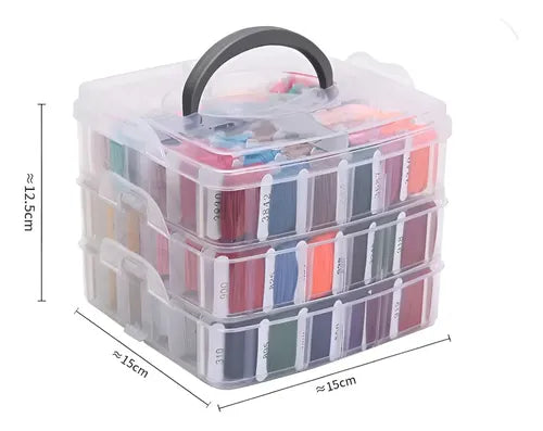 Kits Hilos Para Bordar Con Organizador Y Herramientas