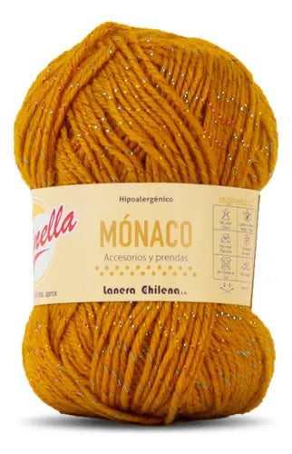 Lana Mónaco 50grs Reginella. Con Lurex Brillante Tornasol