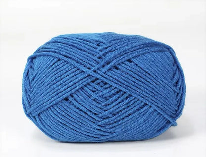 Lana Milk Cotton 50grs (4 Hebras Dobles 2mm) 90mts Aprox.