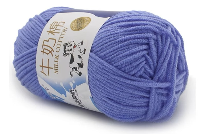 Lana Milk Cotton 50grs (5 Hebras Dobles 2,5mm) 80mts Aprox.