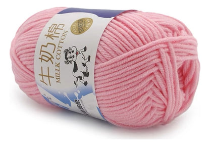 Lana Milk Cotton 50grs (5 Hebras Dobles 2,5mm) 80mts Aprox.