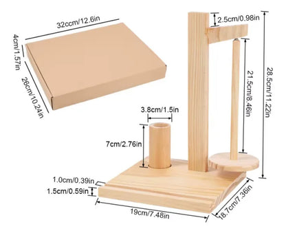 Soporte Magnético De Madera Para Ovillo Con Porta Celular