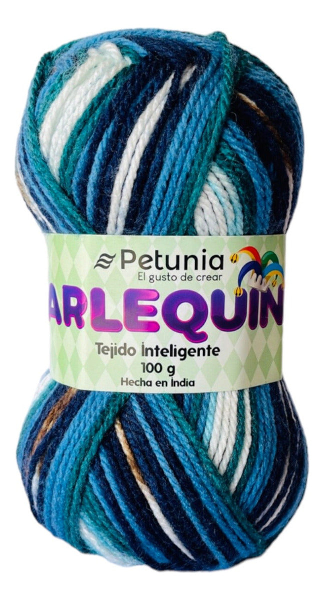 Lana Arlequín 100grs Petunia Tejido Inteligente