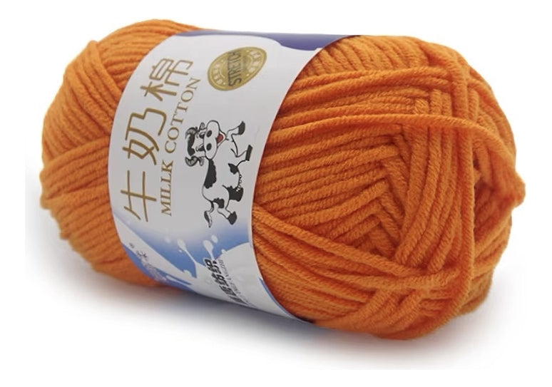 Lana Milk Cotton 50grs (5 Hebras Dobles 2,5mm) 80mts Aprox.