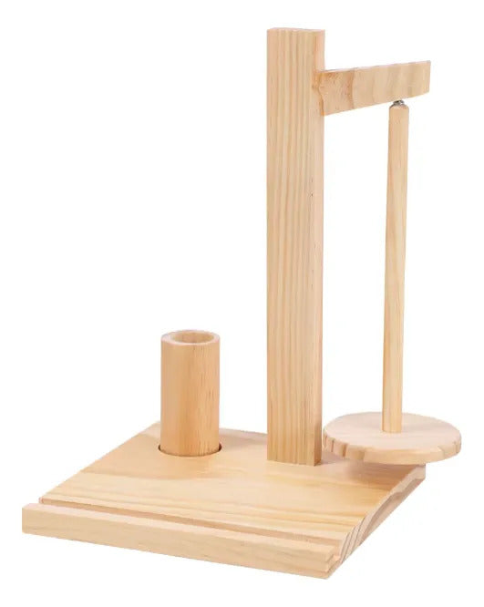 Soporte Magnético De Madera Para Ovillo Con Porta Celular