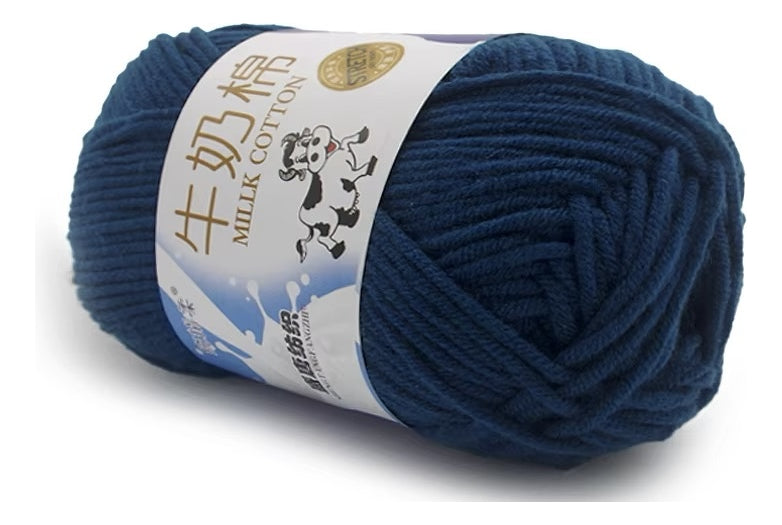 Lana Milk Cotton 50grs (5 Hebras Dobles 2,5mm) 80mts Aprox.