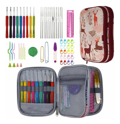 Estuche Crochet Con Todos Los Accesorios Para Tejer.