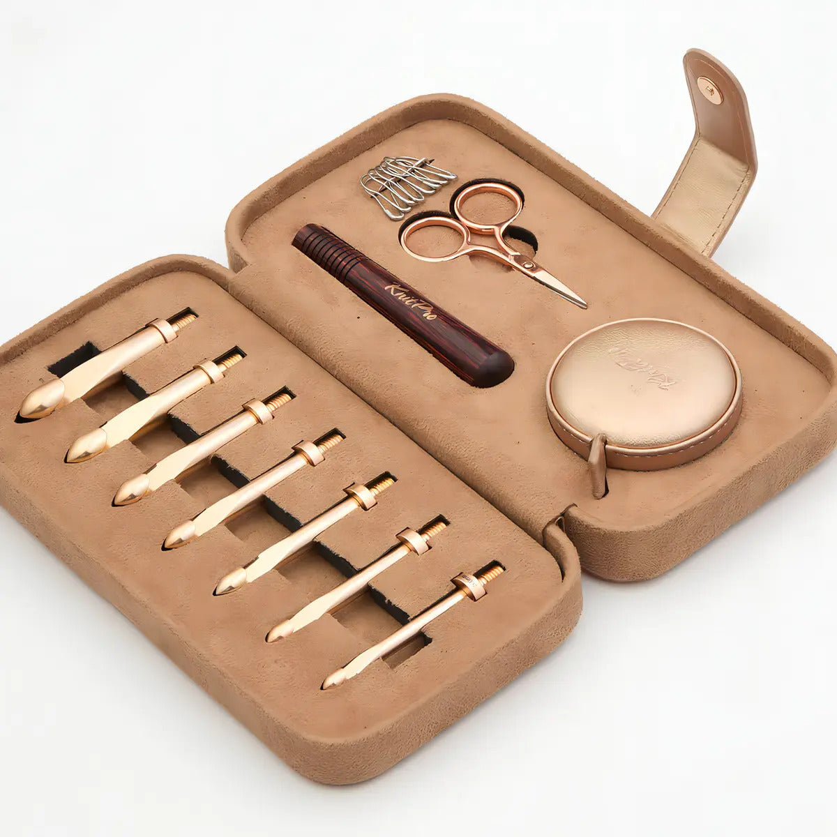 Set Crochet Intercambiable Oasis Chunky Knit Pro Color Rose Gold