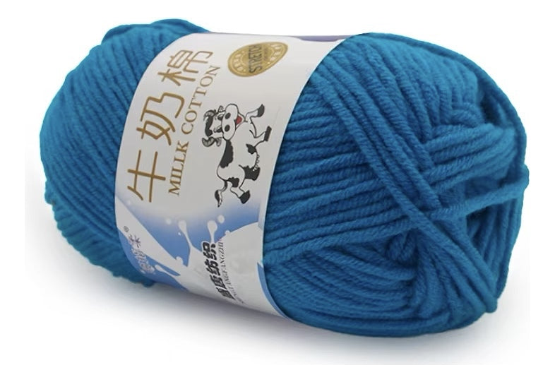 Lana Milk Cotton 50grs (5 Hebras Dobles 2,5mm) 80mts Aprox.