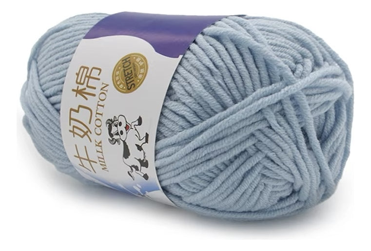 Lana Milk Cotton 50grs (5 Hebras Dobles 2,5mm) 80mts Aprox.