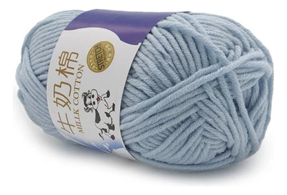 Lana Milk Cotton 50grs (5 Hebras Dobles 2,5mm) 80mts Aprox.