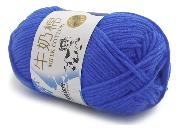 Lana Milk Cotton 50grs (5 Hebras Dobles 2,5mm) 80mts Aprox.