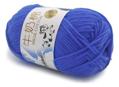 Lana Milk Cotton 50grs (5 Hebras Dobles 2,5mm) 80mts Aprox.