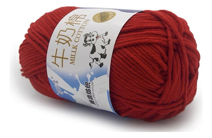 Lana Milk Cotton 50grs (5 Hebras Dobles 2,5mm) 80mts Aprox.