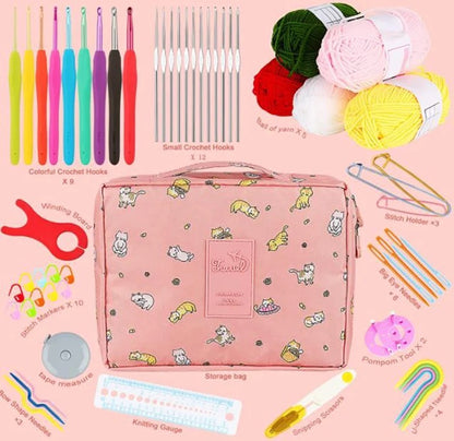 Set De Crochet Con Bolso, Accesorios , Todo Para Tejer.