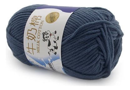 Lana Milk Cotton 50grs (5 Hebras Dobles 2,5mm) 80mts Aprox.