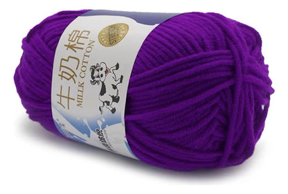 Lana Milk Cotton 50grs (5 Hebras Dobles 2,5mm) 80mts Aprox.