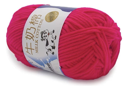 Lana Milk Cotton 50grs (5 Hebras Dobles 2,5mm) 80mts Aprox.