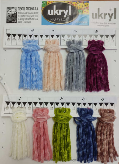 Chenille Happy Soft 100g Ukryl Ovillo