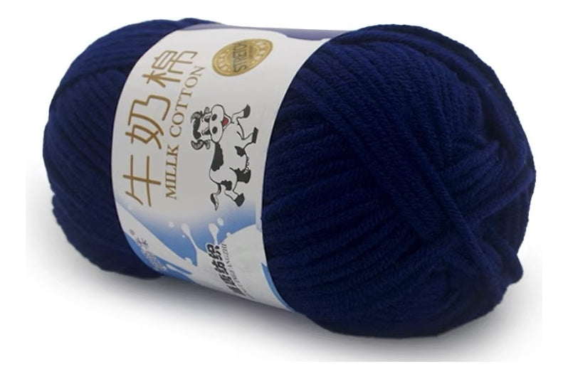 Lana Milk Cotton 50grs (5 Hebras Dobles 2,5mm) 80mts Aprox.